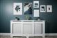 Classic Adjustable White Radiator Cover Large