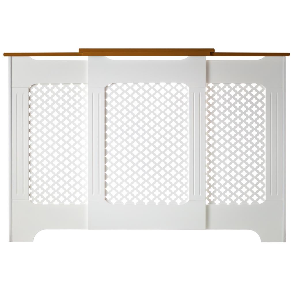 Classic Adj Radiator Cover 2 Tone White&Oak Large