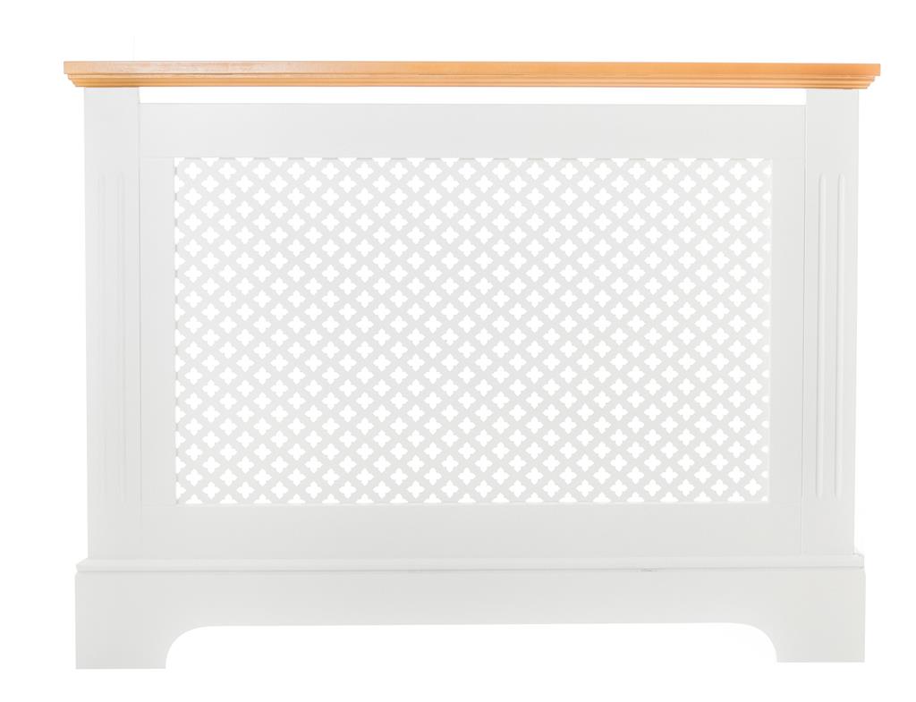 Georgian Radiator Cover 2 Tone White & Oak Small