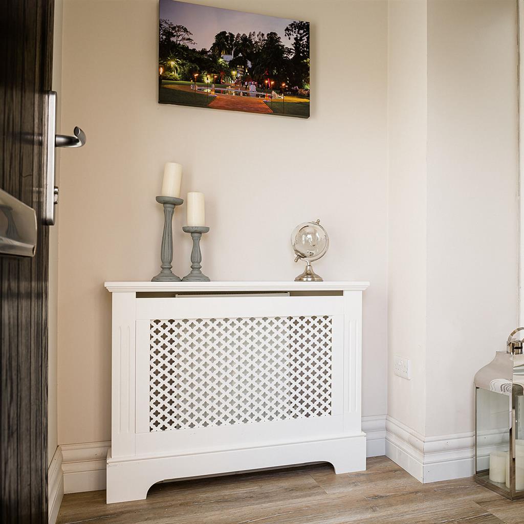 Georgian White Radiator Cover Medium