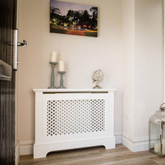 Georgian White Radiator Cover Medium
