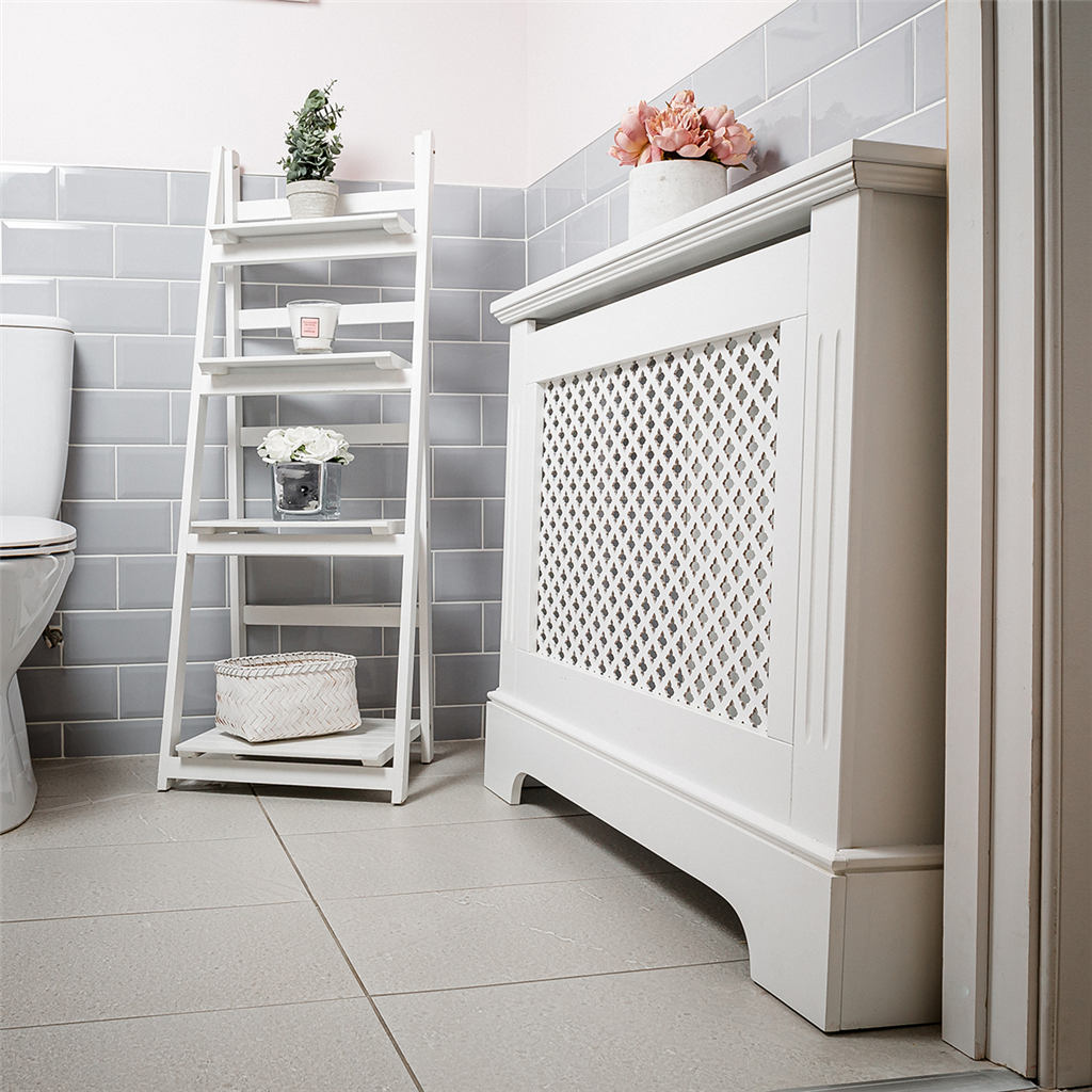 Georgian White Radiator Cover Medium