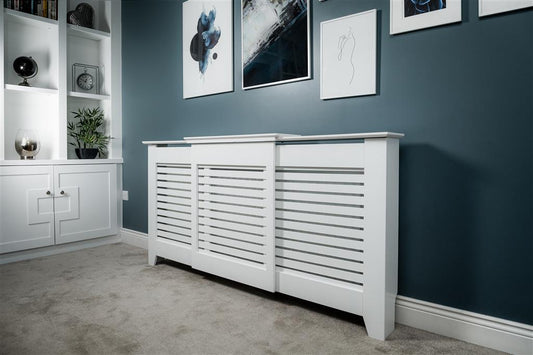 Contemporary Adjust Radiator Cover White Medium