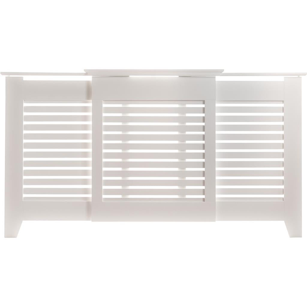 Contemporary Adjust Radiator Cover White Large